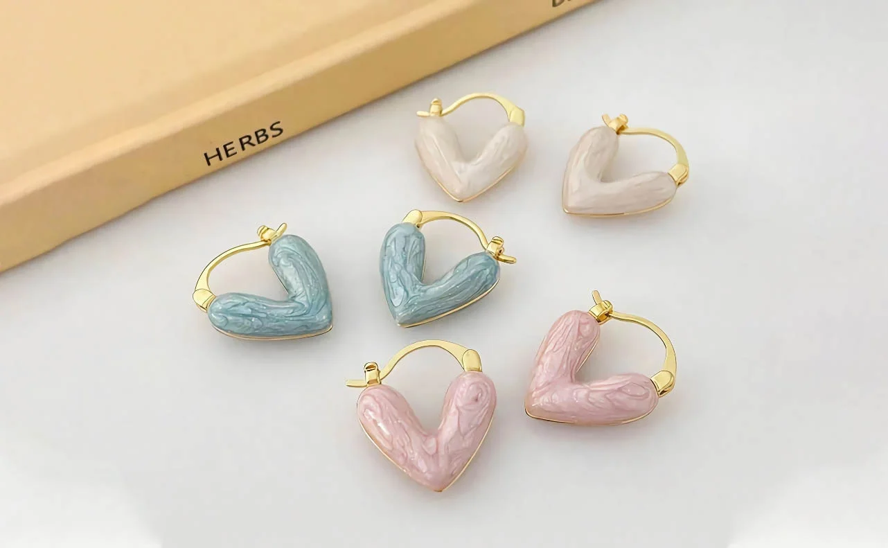 Designer Heart-Shaped Earrings